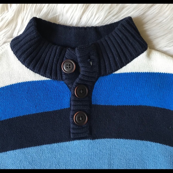 Boy’s High Neck Striped Sweater 10-12 - Picture 2 of 5